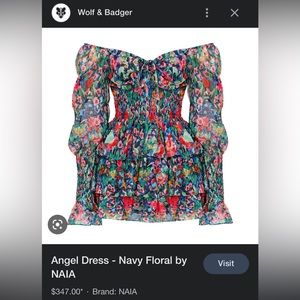 Wolf & Badger NAIA Angel Dress - Navy Floral XS/S